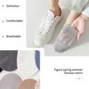 6 Pairs Unisex Cotton Ankle Socks,Mesh Breathable No Show Sock,Low Cut Sock For Casual,Athletic(Black) (Black)