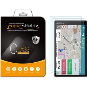 Supershieldz (2 Pack) Designed for Garmin DriveSmart 61/65 / 71/76 Tempered Glass Screen Protector, Anti Scratch, Bubble Free