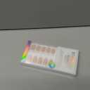 BTArtbox Press On Nails Short  Almond French Tip Press On Nails with Glue for Women, Soft Gel Glue On Nails in 16 Sizes  32 Stick On Nails Kit, White French