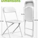 Pureegg 6-Pack White Heavy-Duty Folding Chairs, 31.5" x 17.3" x 19.3"
