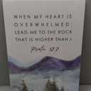 Framed Inspirational Christian Canvas Wall Art 16x24 Inch