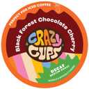 Crazy Cups Decaf Black Forest Chocolate Cherry Coffee Pods, Decaf Flavored Coffee Pods In Single Serve Cups Compatible With Keurig K Cups Machine(Pack of 1, 22 Count Total) (EXP 05/19/27)