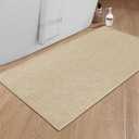 chakme Bathroom Rugs Mat 47x25, Ultra Thin Non Slip Bath Mat Large Quick Dry Absorbent Bath Mat for Bathroom Floor, (Light Beige, 47"x25") (2' x 3'11" (Rectangular))