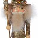16-Inch Hollywood Platinum and Gold Glitter King Nutcracker