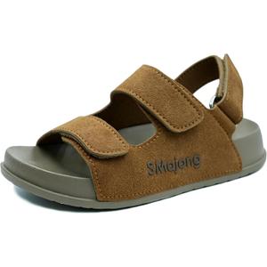 SMajong Boys Sandals Girls Sandal Kids | Non-Slip Slides, Lightweight, Adjustable, Open Toes, Flat