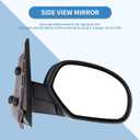 ECCPP Replacement fit for 2007-2013 For Chevy Avalanche 15002008 2009 2010 2011 2012 2013 FOR GMC Sierra 1500 Heated Power Black Textured Door Mirror Passenger Side Mirror, 42 cm