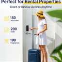 LOCKSTAR Smart Door Lock Keyless Entry Deadbolt Door Lock Multiple Entry Methods APP Fingerprint Touch ID Keypad Code Card FOB Traditional Key Smart Home Devices