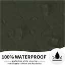 Easy-Going 100% Waterproof Dog Bed Cover Reversible Leak Proof Couch Cover Washable Sofa Cover Furniture Protector Blanket for Pets Kids Children Dog Cat (52x86 Inch, Army Green/Beige)