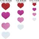 2 x Winlyn 480 Pcs Valentine's Day Heart Stickers Bulk Self-Adhesive Glitter Hearts Shaped Foam Stickers Embellishments in Red Pink White Valentine Arts and Crafts for Kids Scrapbooking Cards Gift Dcor