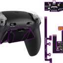 eXtremeRate RISE4 Plus MAX Back Paddles Kit with Clicky Trigger Stops & Rubberized Grip for PS5 Controller BDM-030 040 050, Remappable Back Buttons Kit for PS5 Controller - Black - NO Controller