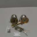BESTTEN Keyed Entry Door Knob with Lock, Interior and Exterior Door Lock, Standard Ball, Satin Nickel