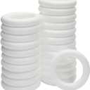White Foam Ring Circles for Crafts, Wreath Forms (4.6 Inches, 24 Pack)
