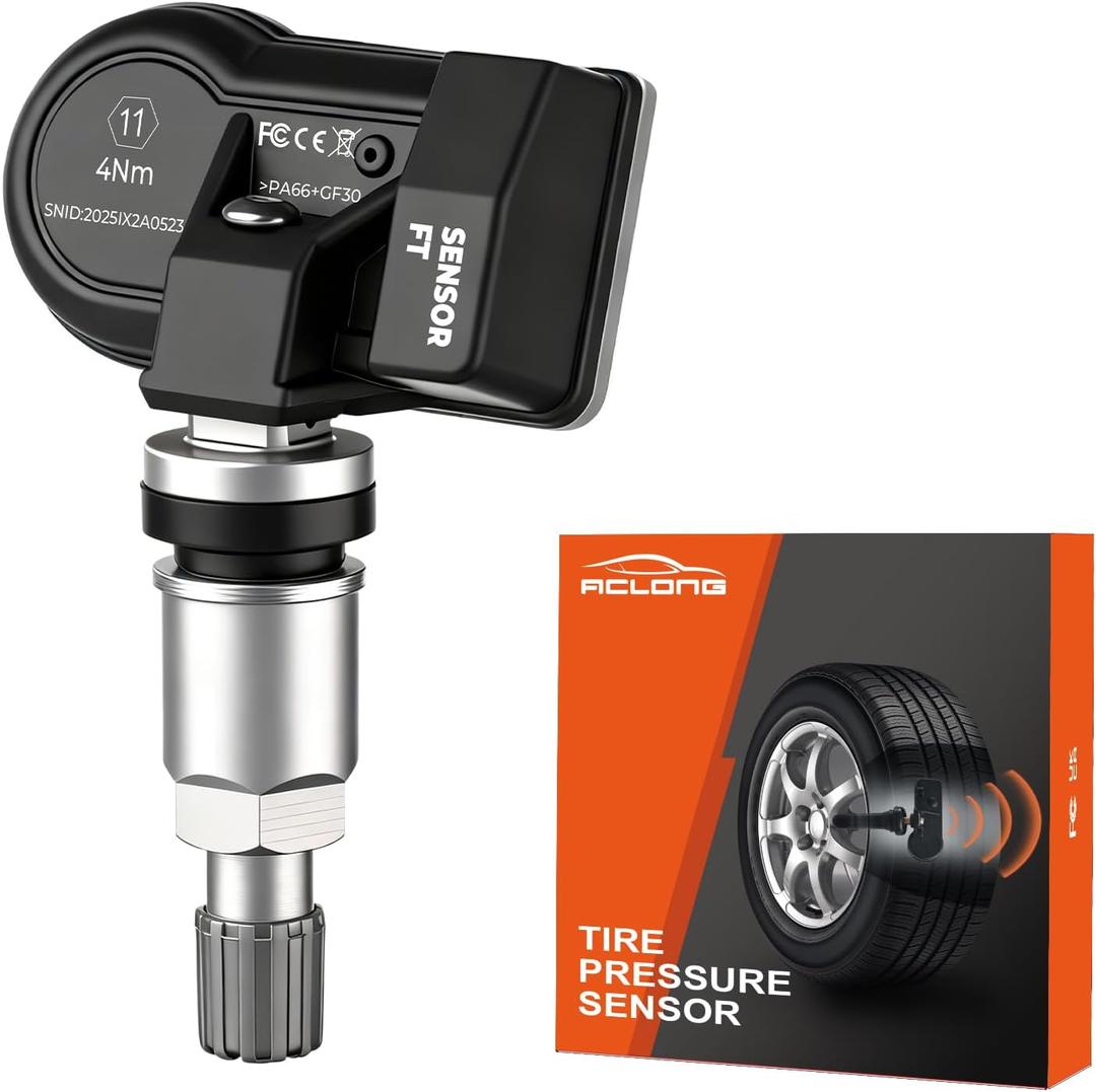 Multi-Protocol TPMS Sensor Fit for Ford & Lincoln, 315MHz / 433MHz  1PC, Pre-Programmed Tire Pressure Monitoring Replacement for F-150, Explorer, Escape, Transit, Bronco, Fusion, Navigator