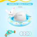 Inflatable Swimming Rings, Cute Elephant Pool Floats for Kids with Seat and Handle, Swim Ring Tubes Pool Tubes Floats with 5 Colorful Rings & Kids Water Toy for Beach & Pool Party Supplies