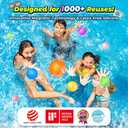 5Pcs Reusable Water Balloons, Pool Beach water Toys for Boys and Girls, Outdoor Summer Toys for Kids Ages 3-12 