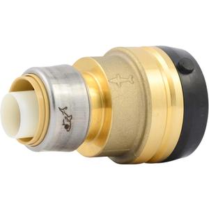 SharkBite 1-1/4 Inch x 1 Inch Reducing Coupling, Push to Connect Brass Plumbing Fitting, PEX Pipe, Copper, CPVC, PE-RT, HDPE, UXL013528