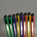 8 Pack Utility Knife Box Cutters (9mm Wide Blade Cutter 4 Colors) Box Cutter Retractable, Compact Utility Knives, Extended Use for Office, Craft, Razor Knife, Paper Knife, Disposable Box Opener