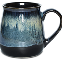 Bosmarlin Large Ceramic Coffee Mug, Big Tea Cup for Office and Home, 21 Oz, Dishwasher and Microwave Safe (Deep Blue, 1)