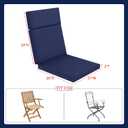 Favoyard Outdoor Chair Cushion 21 x 20 x 2 Inch Waterproof & Color Fade Resistant High Back Patio Furniture Cushion Replacement with Removable Cover, Ties and Hidden Zipper for Outdoor Dining Chairs
