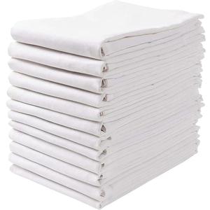 Wealuxe Flour Sack Dish Towels for Kitchen, 12 Pack, 28x28 - Lint-Free, Super-Absorbent Cotton Tea Towels for Kitchen Drying, Bread Proofing, Baking, Crafting, Embroidery