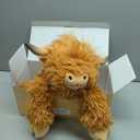 24" & 4.5lbs Highland Cow Stuffed Animal, Sitting & Laying Weighted Stuffed Animals, Cuddly & Soft Weighted Highland Cow Plush for Adults & Kids, Highland Cow Gifts for Christmas & Valentines Day