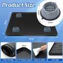 Mini Fridge Silicone Mat with Raised Edges, 24" x 24" x 0.8" Mini Fridge Tray With 4 Base Raisers, Refrigerator Carpets Floor Protector, Prevents Refrigerator Leakage Water Spills