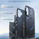 ESR for iPhone 17 Phone Case, 23ft Military-Grade Drop Protection, Shock-Absorbing Rugged Cover, MagSafe Accessories Compatible, Cyber Series, Black