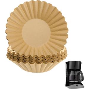 100 Count Coffee Filters Compatible with Mr.Coffee 12 Cup, Basket Paper Coffee Filters, Disposable Unbleached Paper, No Grounds Overflow, Smooth Brew, Ideal for Home and Office Brewing