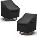 Mrrihand Patio Chair Covers, 2 Pack Outdoor Swivel Lounge Chair Cover, Heavy Duty Patio Rocking Chair Covers, Patio Furniture Covers Waterproof, 30" W34" D38.5" H, Black