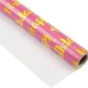 5 x Birthday Wrapping Paper Roll, Mini Roll-17 Inches * 32.8 Feet, Wrap Paper for Girls Women Grandma, for Birthdays, Kid's Birthday Party, Baby Girl, Baby Shower, Newborn, New Moms or Parents, 1 Roll