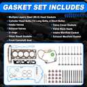 Head Gasket Set w/Intake & Exhaust Valves Kit for 2010-2017 Chevy Equinox/Captiva Sport/Malibu, for GMC Terrain, for Buick Lacrosse/Regal 2.4L HS26517PT