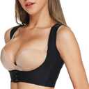MISS MOLY Chest Brace Push up for Women Posture Corrector Shapewear Sleeveless Tops Back Shaper Vest (X-Large, Black)