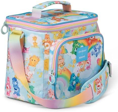 Igloo 90s Retro Collection Square Lunch Box Cooler with Front Pocket and Adjustable Strap,Insulated Leakproof Lunch Cooler Bag, Reusable Lunch Tote