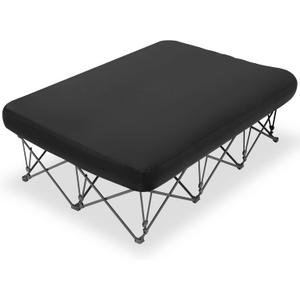 KAMPKEEPER Camping Cot,Camping Cots for Adults,Folding Camping Cot with Inflatable Air Mattress and Carry Bag,for Outdoor Travel Camp Beach Vacation (not Included The Airpump), Queen
