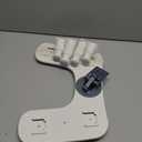 Manicure Arm Rest with Rotating Phone Holder for Nails Tech, U - Shaped Adjustable Nail Hand Rest Stand PU Leather (White)