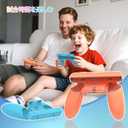 CloudValley 2-in-1 Grip Kit for Nintendo Switch 2 Joy-Cons [Holder + Wrist Strap] - Wear-Resistant Ergonomic Controller Holder, Enhanced Comfort (Blue + Orange)