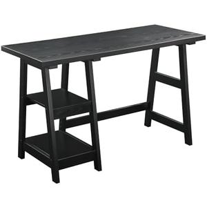 Convenience Concepts Trestle Desk, Black