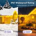 RaThun 200ft Permanent Outdoor Lights for House, App & Remote Control, RGB Smart Eaves Lights IP68 Waterproof for Christmas, Holiday, Daily Decor, 100LEDs