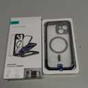 ESR for iPhone 15 Case, Compatible with MagSafe, Full-Body Military-Grade Drop Proof Case with Built-in 9H+ Tempered Glass Screen Protector, Armor Series, Clear Black