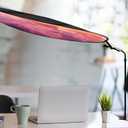 Juexica 1 Pack Large Adjustable Office Cubicle and Desk Shade,51'' Portable Cubicle Light Shade with Clamp Foldable Rotatable Canopy Blocks Light or Disturbance for Working Accessories (Sunset)