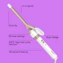 Conair Double Ceramic -Inch Curling Iron, -Inch Barrel Creates Spiral Curls, Hair Curler for Use on Short to Medium Hair, White/Rose Gold