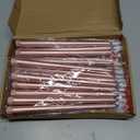 Macarrie 24 Packs Flameless Taper Candles Battery Operated Fake 11 Inch Long Candlelight LED Flameless Candlesticks Flickering Tapered for Spring Summer Wedding(Rose Gold)