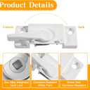 10-Pack Universal Window Sash Locks, White Iron Cam Action Latches for Double & Single-Hung and Horizontal Sliding Windows