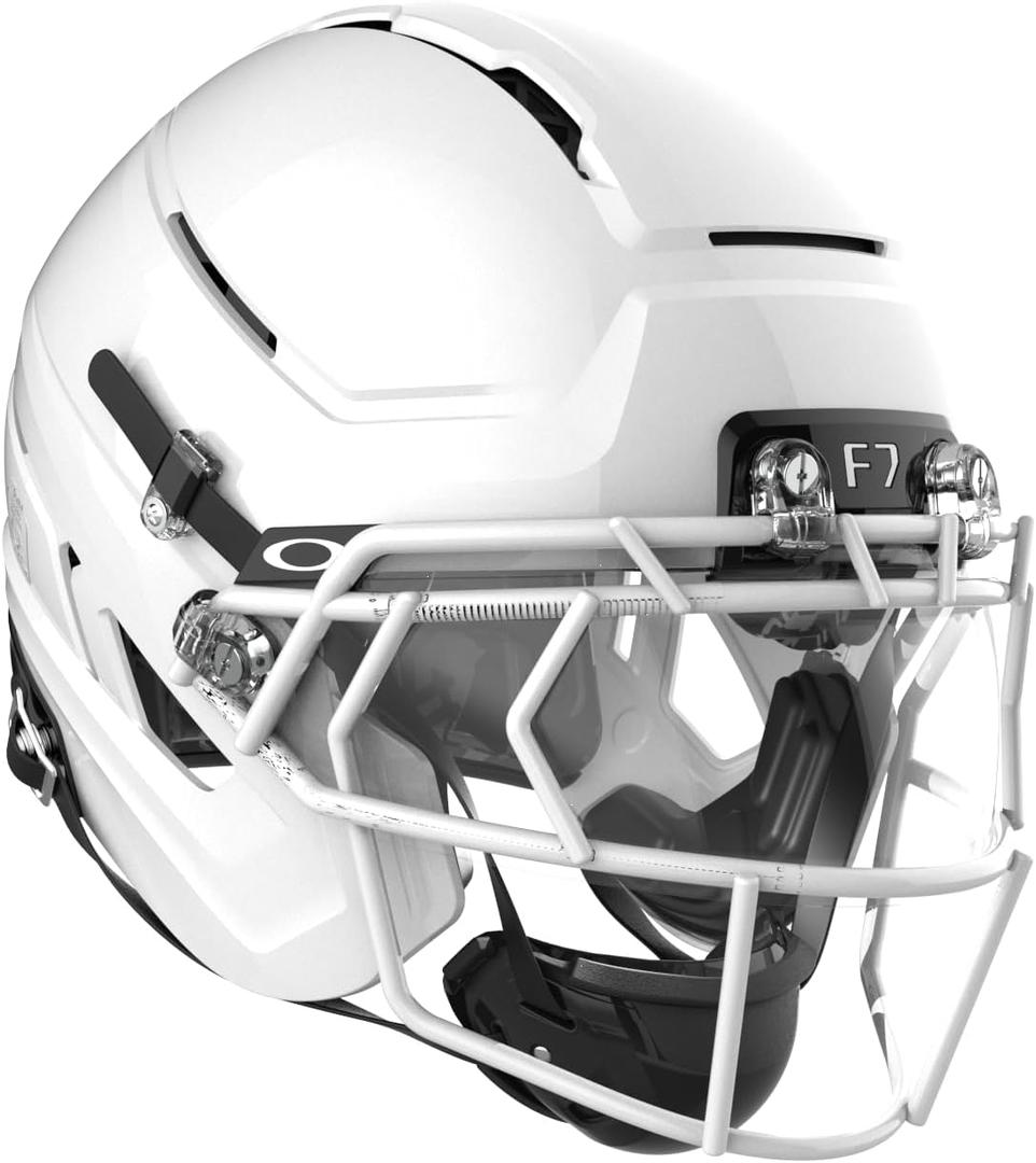 Schutt F7 AiR Elite Football Helmet, Virginia Tech 5-Star Helmet, Lightweight Football Helmet for Middle and High School, 2X-Large, Molded Gloss White, F7X EGOP III Facemask Attached