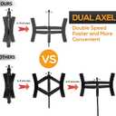 Camper Wheel Chock Stabilizer 2 Sets, Double Speed Heavy Duty Truck RV Tire Scissor Locking X Chock, Camper Accessories for Travel Trailers Tire Chalks, Anti Rust Coating, Fit for 3.5 to 12