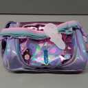 Kids Double Decker Cooler Insulated Lunch Bag, Back to School Large Meal Tote for Boys, Girls, Men, Women, with Adjustable Strap, Butterfly