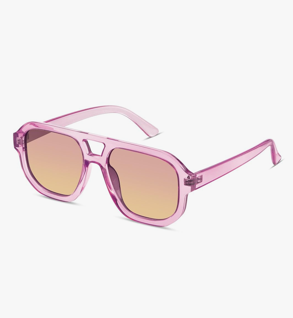 livho Trendy Polarized Square Aviator Sunglasses Women Men Square Eyewear Frame, Retro Sun Glasses for Women Men 2025 Shades