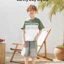 PATPAT Family Matching Summer Outfits, Mommy and Me Matching Shirts Dresses Paisley Print Matching Dresses for Family (2T, Green Paisley Floral)