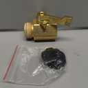 HQMPC Super Heavy Duty 3/4" Brass Shut Off Valve Garden Hose Shut Off Valve Garden Hose Connector