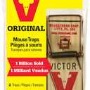 Victor Metal Pedal Mouse Trap - M023 - Wood Mouse Trap, Brown, 2 Count (Pack of 1)